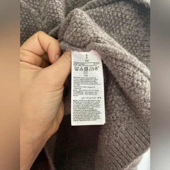 Old Navy High-Waisted Diamond Stitch Cable-Knit set,  Taupe, size S&M - Picture 4 of 14